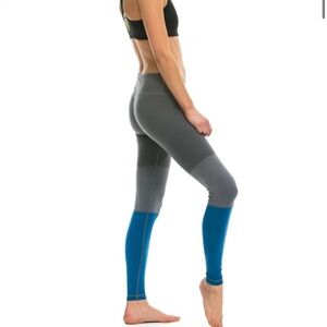 Aviator Nation Womens Sprinter Full Length Leggings PERISCOPE/STEEL/CARIBBEAN 🩶